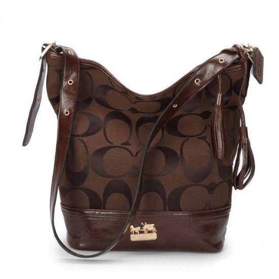 Coach Legacy Duffle In Printed Signature Medium Coffee Crossbody Bags ACG